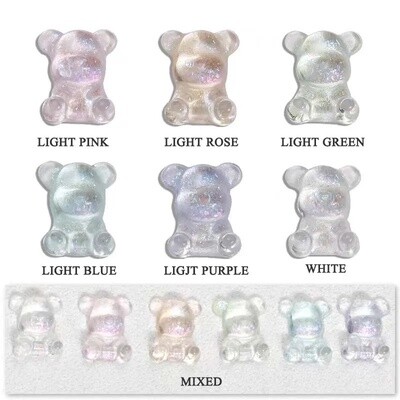 Crystal Bear Charm (2pcs)