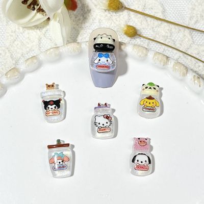 Luminous Cartoon Bottle Nail Charm (5pcs)