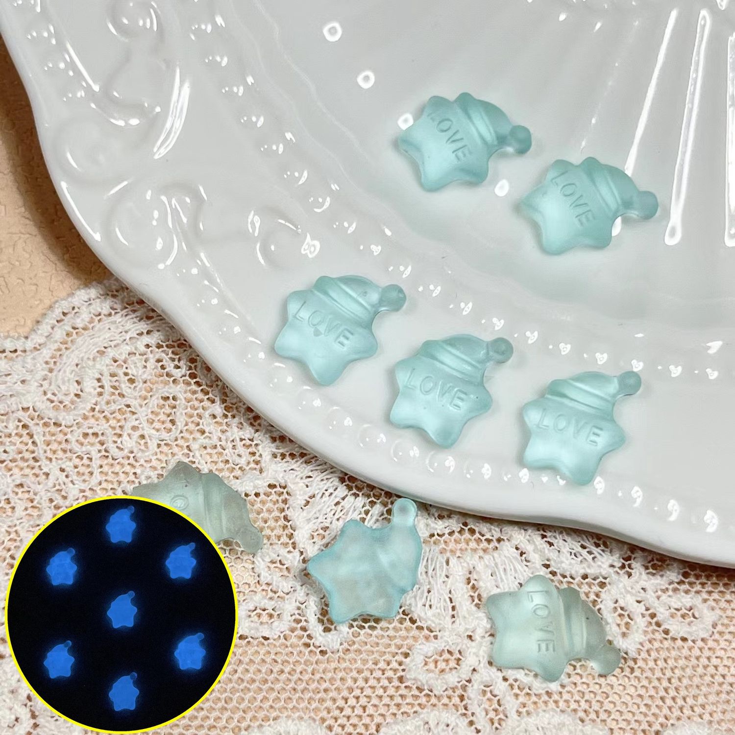 Luminous Star Nail Charm (2pcs), Name: Blue