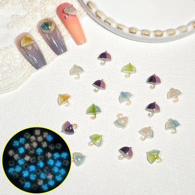 Luminous Umbrella Nail Charm (5pcs)