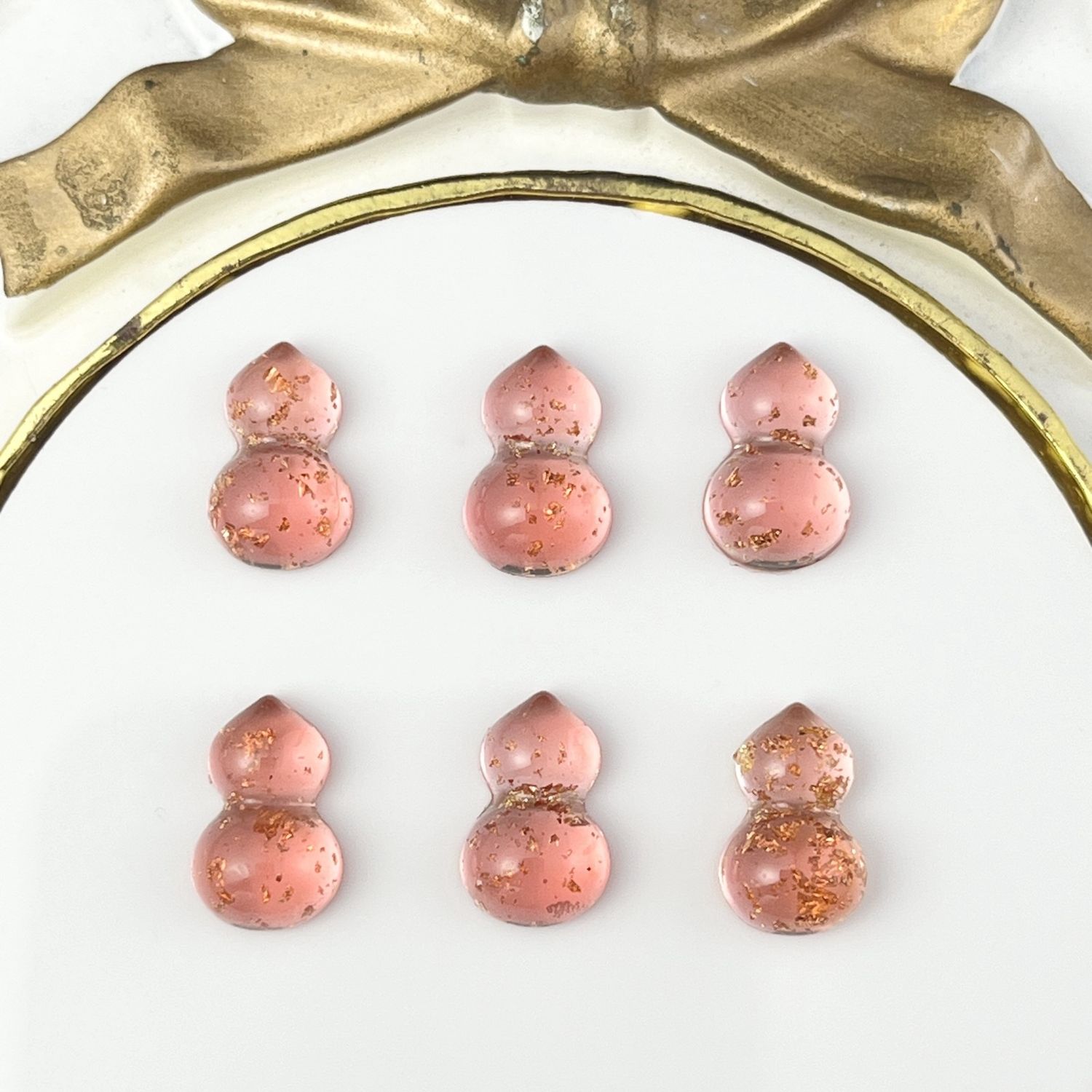 Foil Gourd Nail Charm (5pcs), Name: Red