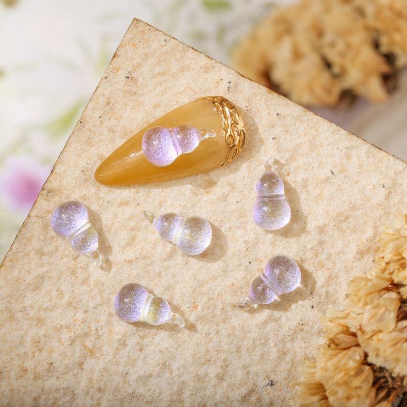 Crystal Gourd Nail Charm (5pcs), color: Purple