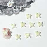 Luminous Bunny Ears Nail Charm (5pcs), color: Yellow