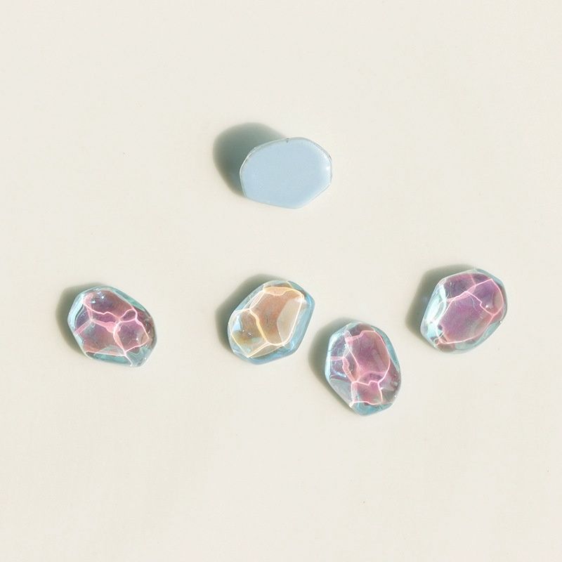 Ice Flat Nail Rhinestone, color: Blue