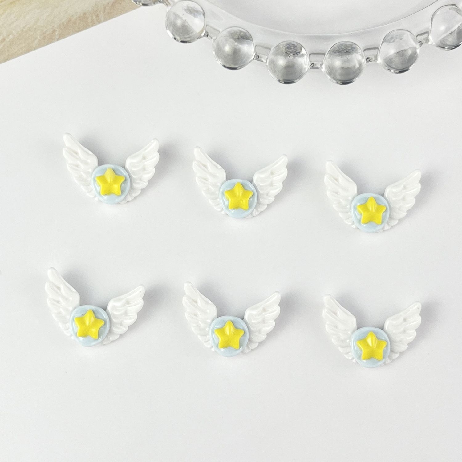 Angel Wing Nail Charm (2pcs), color: White