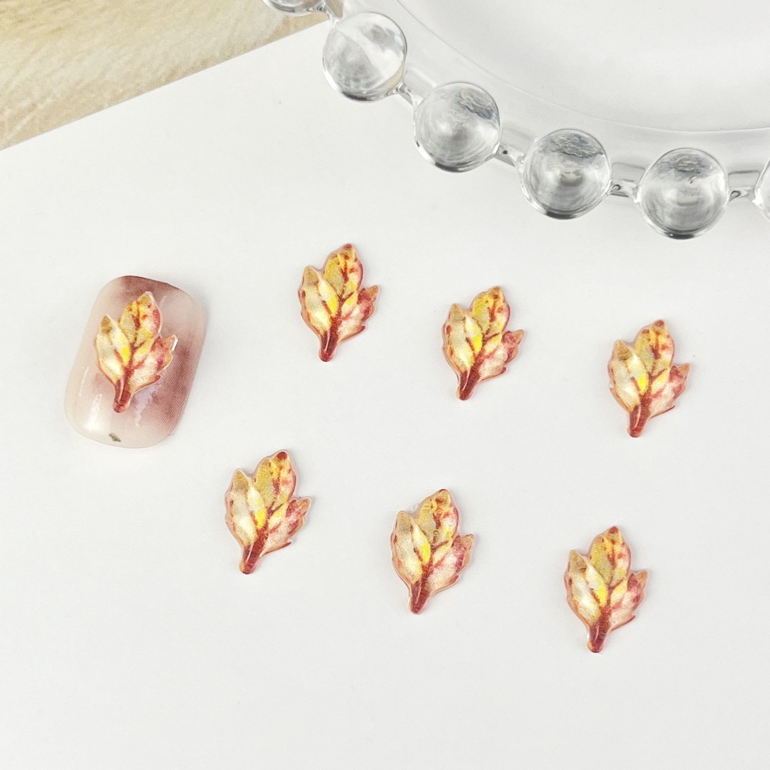 Maple Leaf Nail Charm (5pcs), Name: A