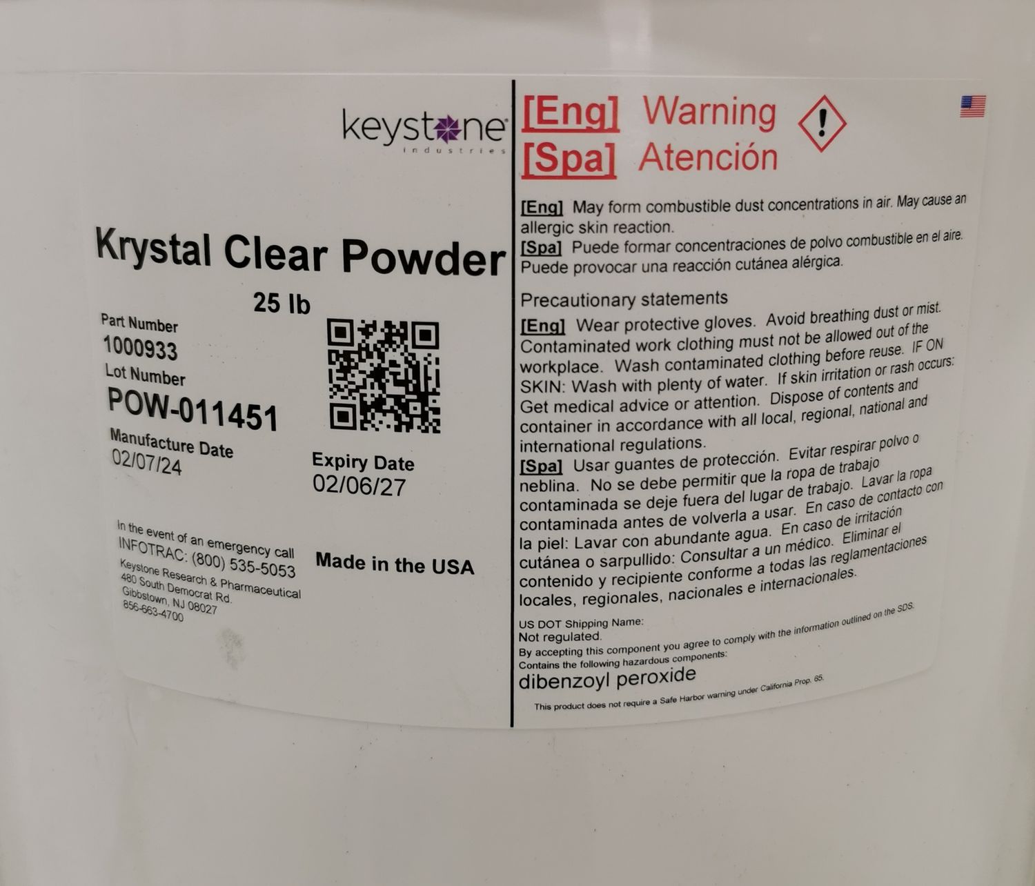 Keystone Crystal Clear Powder 1lb
