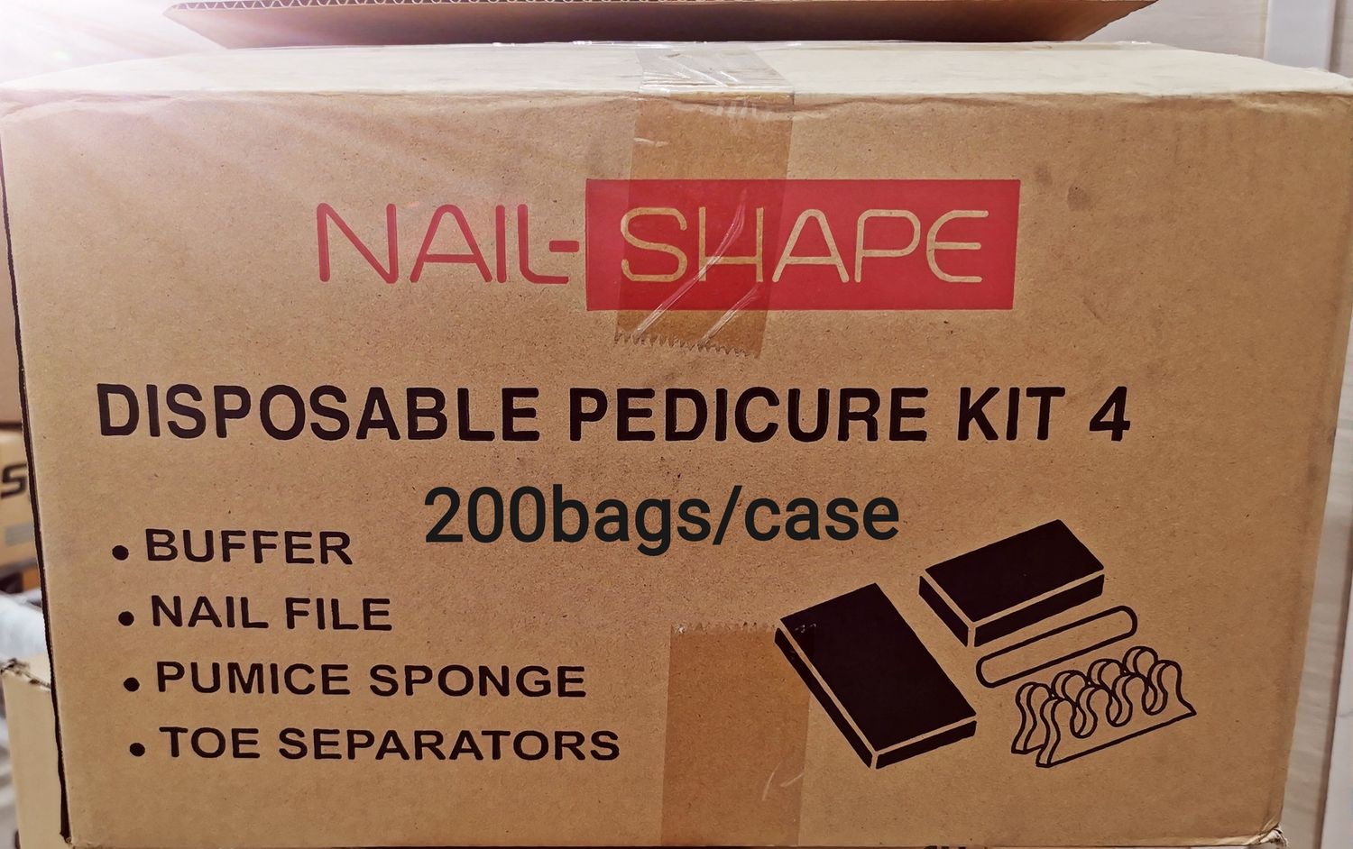 Nail Shape Disposable Pedicure Kit (200pcs/Case)
