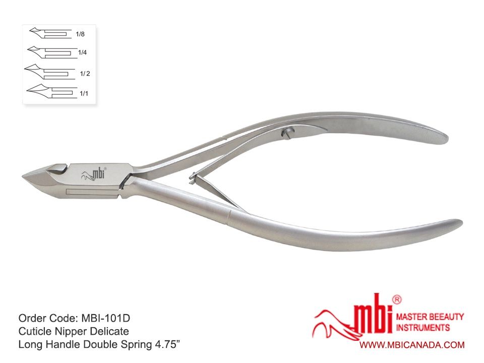 MBI-101D Cuticle Nipper  4.75″, Jaw: 1/2 Jaw