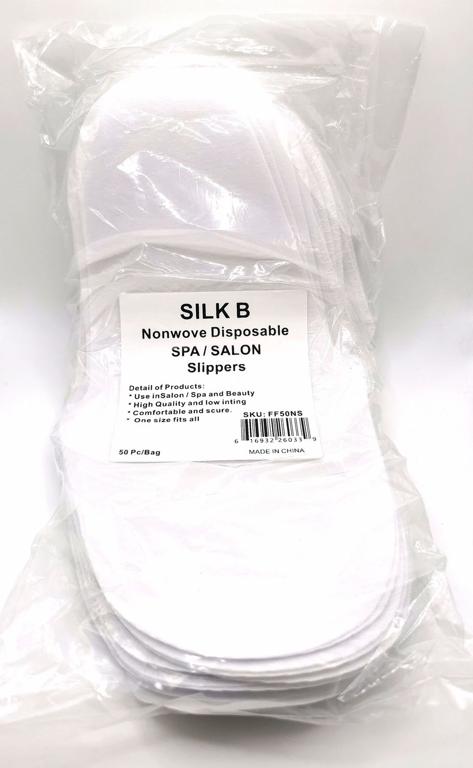 Silk B Disposable Pedicure Paper Slippers (25 pairs/pack)