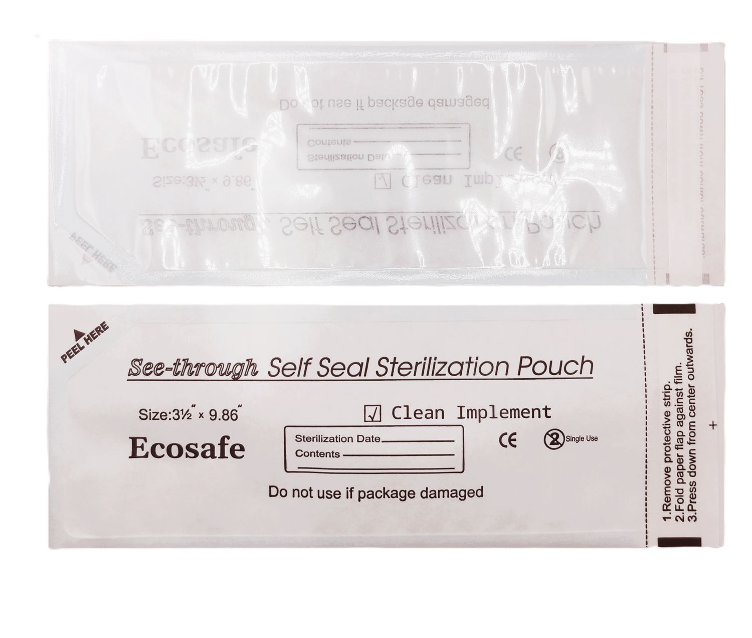 Ecosafe Sterilization Pouch 3.5&#39;&#39; x 9.86&#39;&#39; (200pcs/box)