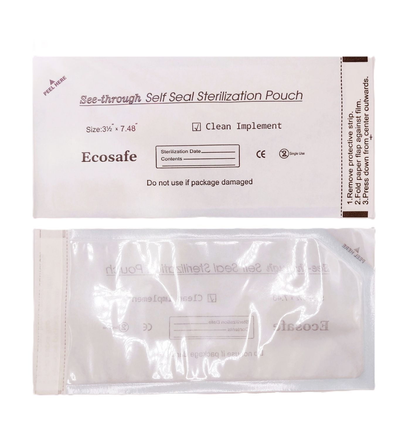 Ecosafe Sterilization Pouch 3.5&#39;&#39; x 7.48&#39;&#39; (200pcs/box)