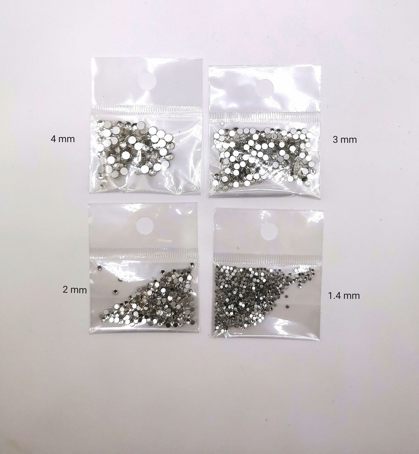 Crystal Glass Rhinestone, Size: 1.4mm