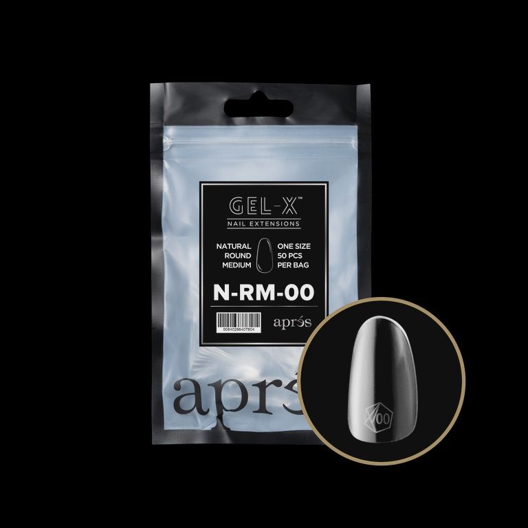 GEL-X® Natural Round Medium Refill Bag (50pcs), Size: 00
