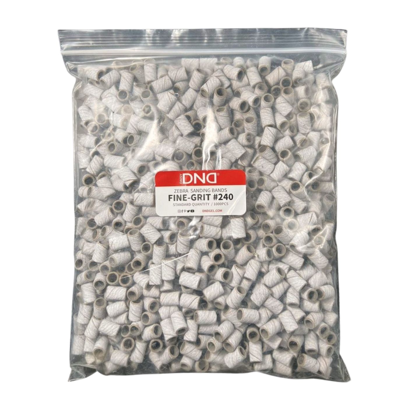 DND Sanding Bands for Nail Drills (1000pcs/bag) - Fine Zebra