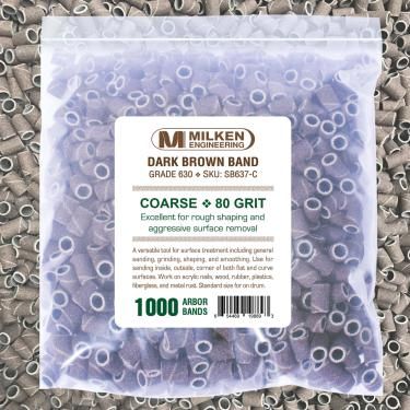Milken Brown Sanding Band Corase 80 Grit (1000pcs)