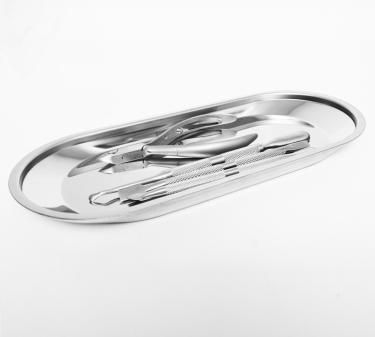 Stainless Steel Heavy Duty Implement Tray | Cylindrical Shape