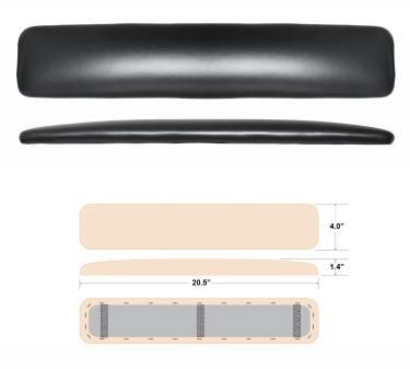 Manicure Hand Pillow - Black 20&quot; Straight