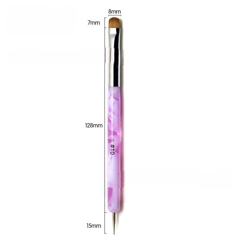 Double-Ended French Brush with Dotting Pen, Size: #10