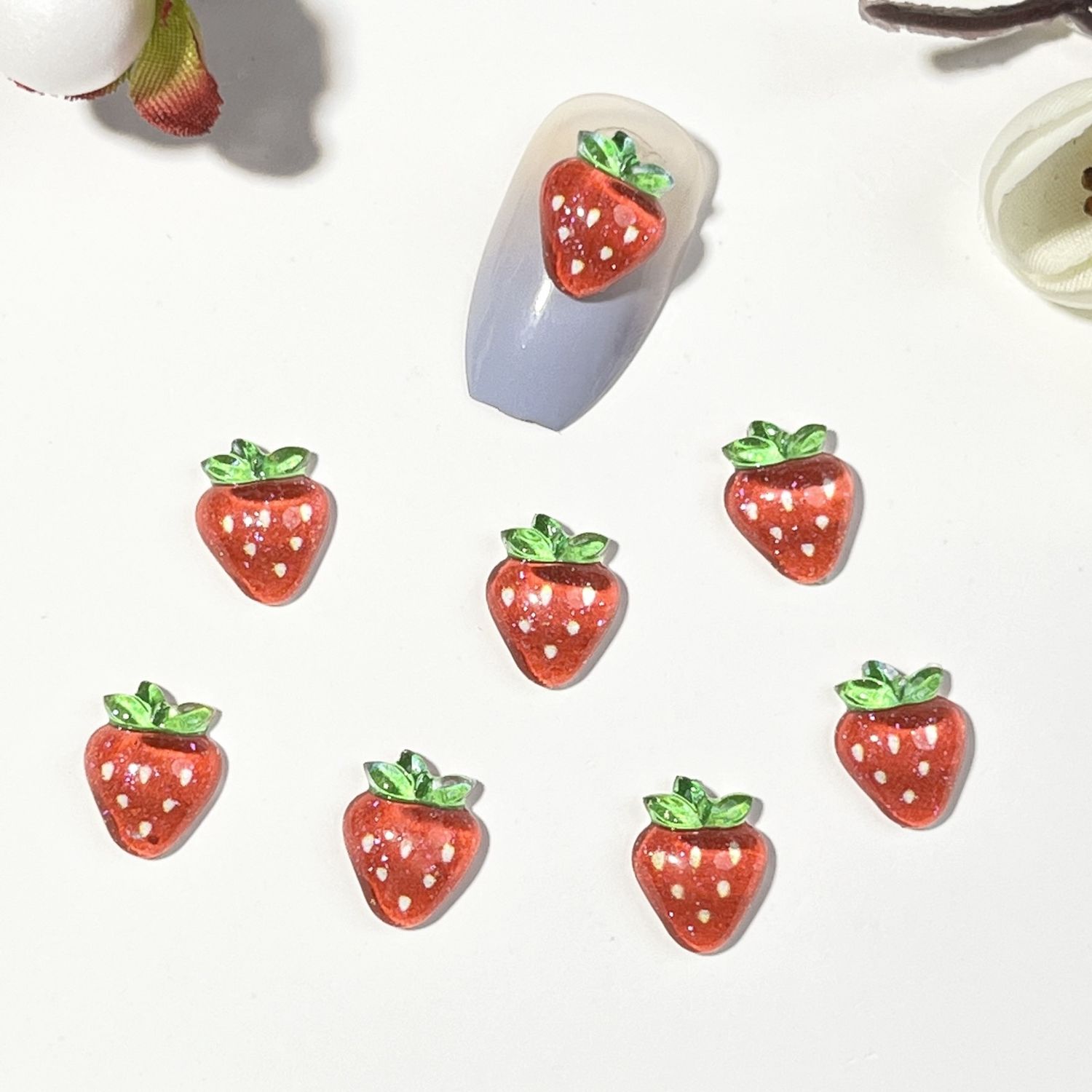 Fruit Nail Charms (5pcs) - Strawberry