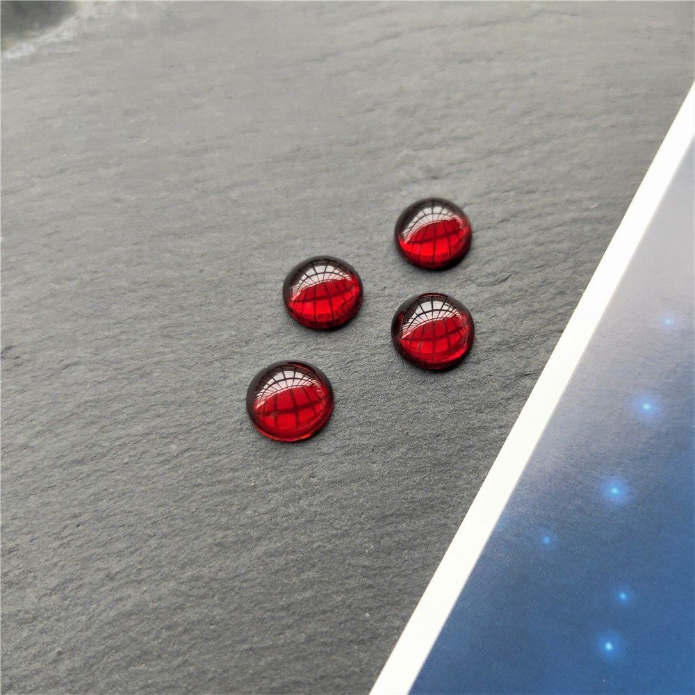 Semi-Ball Nail Charm (5pcs) - Red|6mm