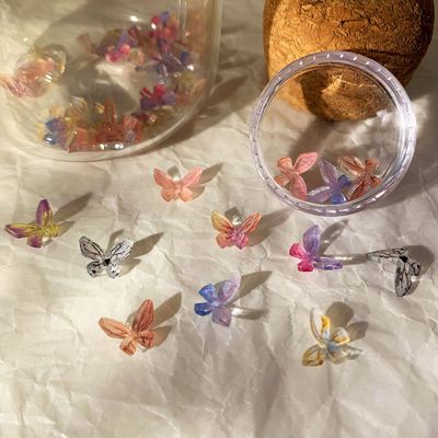 Sheer Butterfly Nail Charm (5pcs)