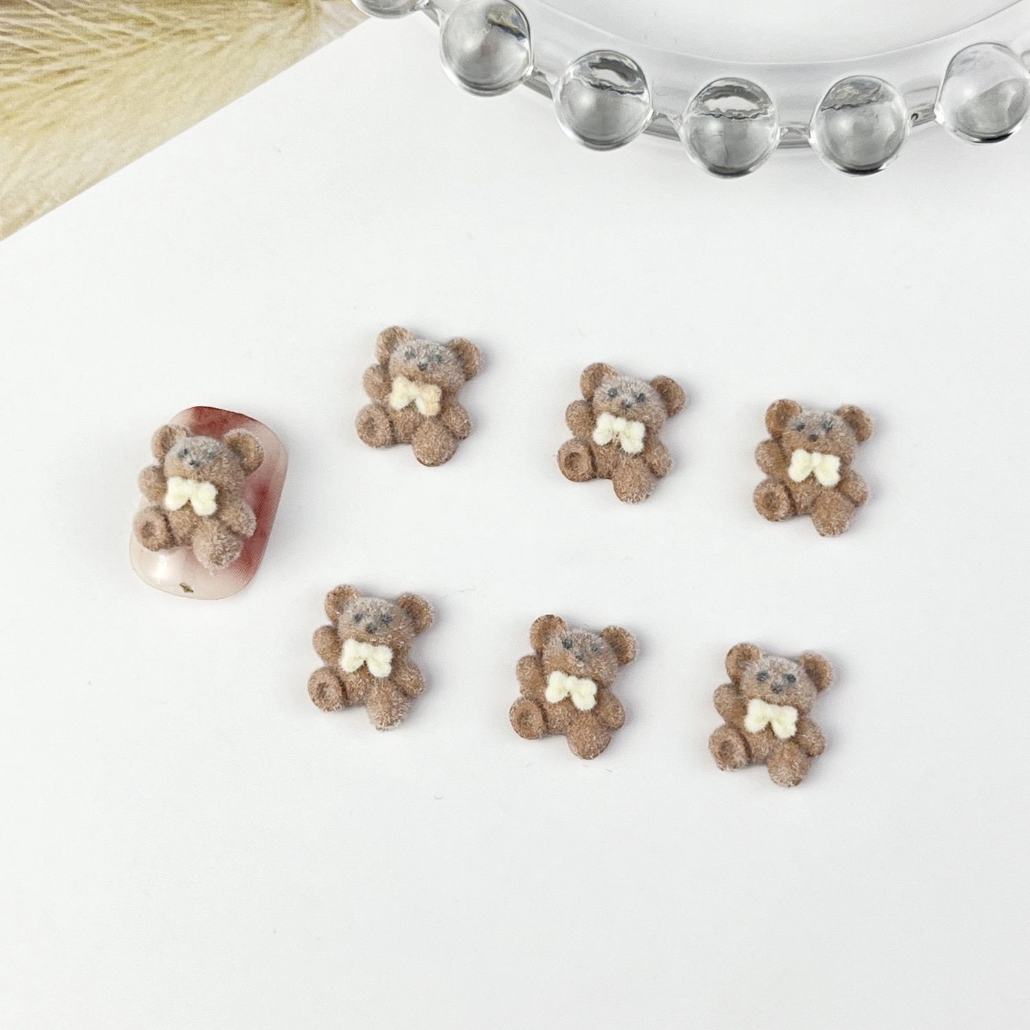 Furry Bear Nail Charm (2pcs), Name: Bear