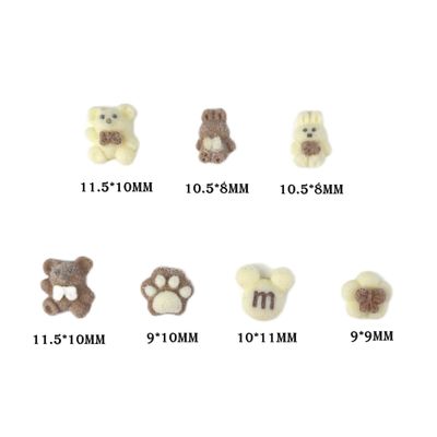 Furry Bear Nail Charm (2pcs)