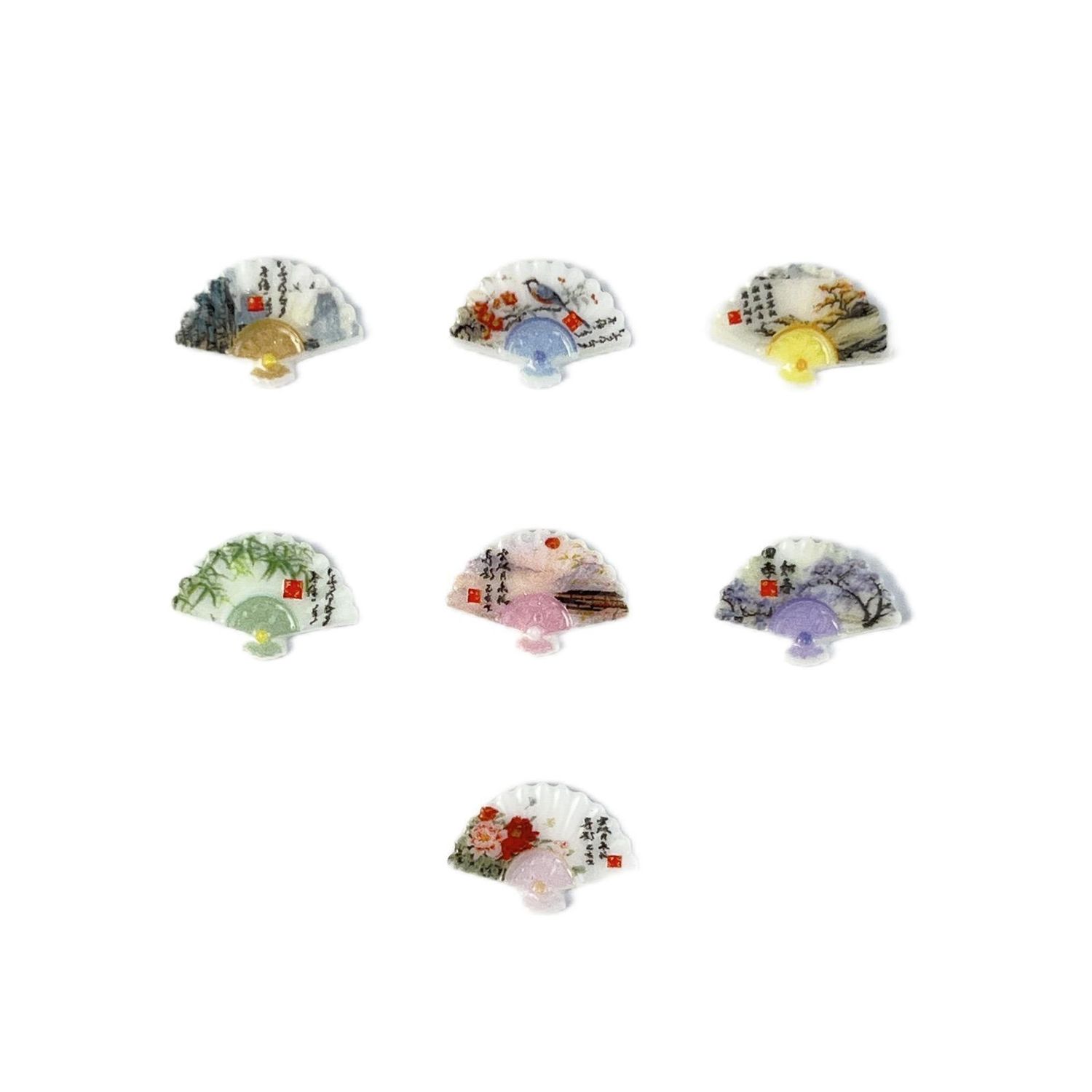 Fan Nail Charm (2pcs) - Mix Color