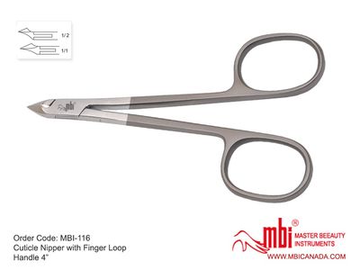 MBI-116 Cuticle Nipper  Size 4″ 1/4