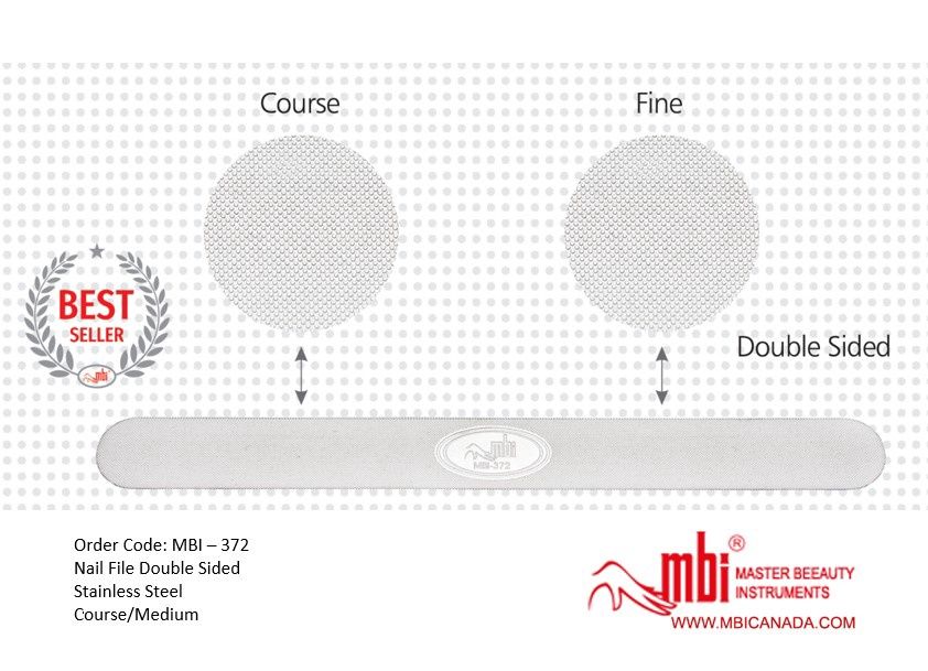 MBI-372 Nail File Double Side Stainless Steel