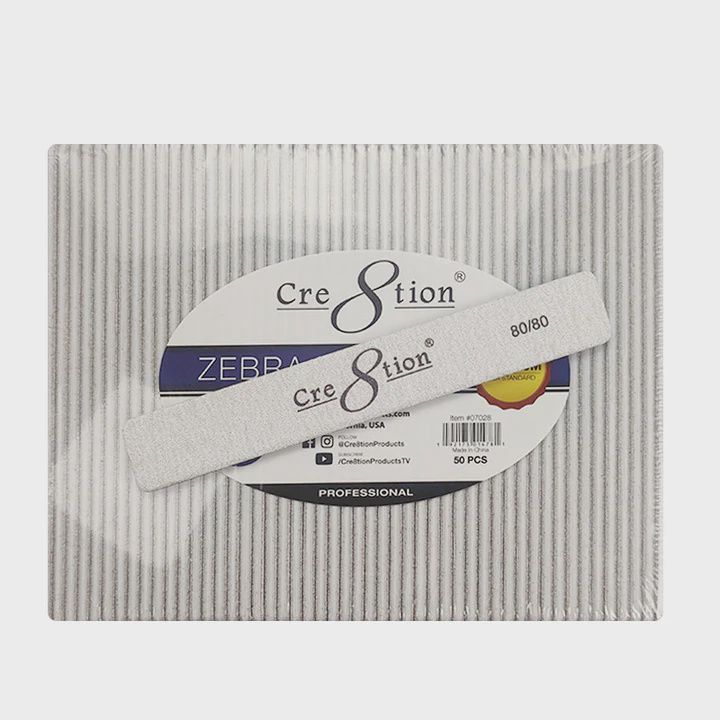 Cre8tion Premium Nail File JUMBO Zebra 80/100