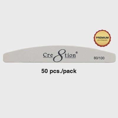 Cre8tion Premium White Nail Files Harbor Bridge 80/100 50pcs/pack
