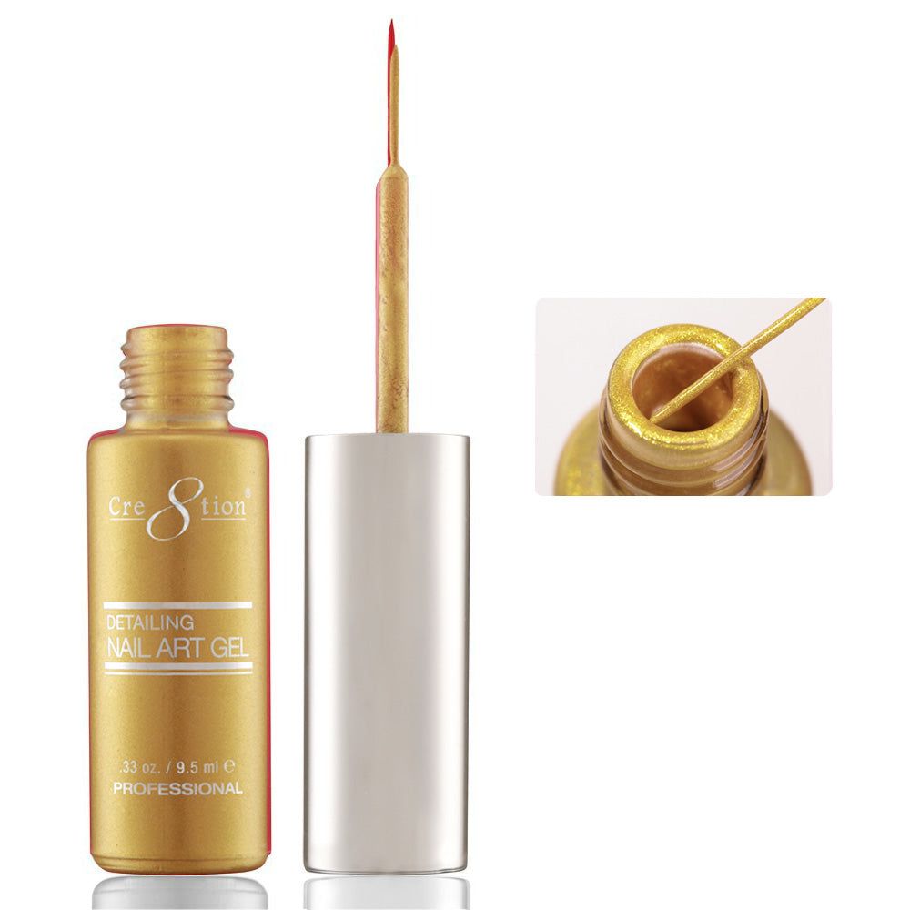 Cre8tion Detailing Nail Art Gel, color: Gold