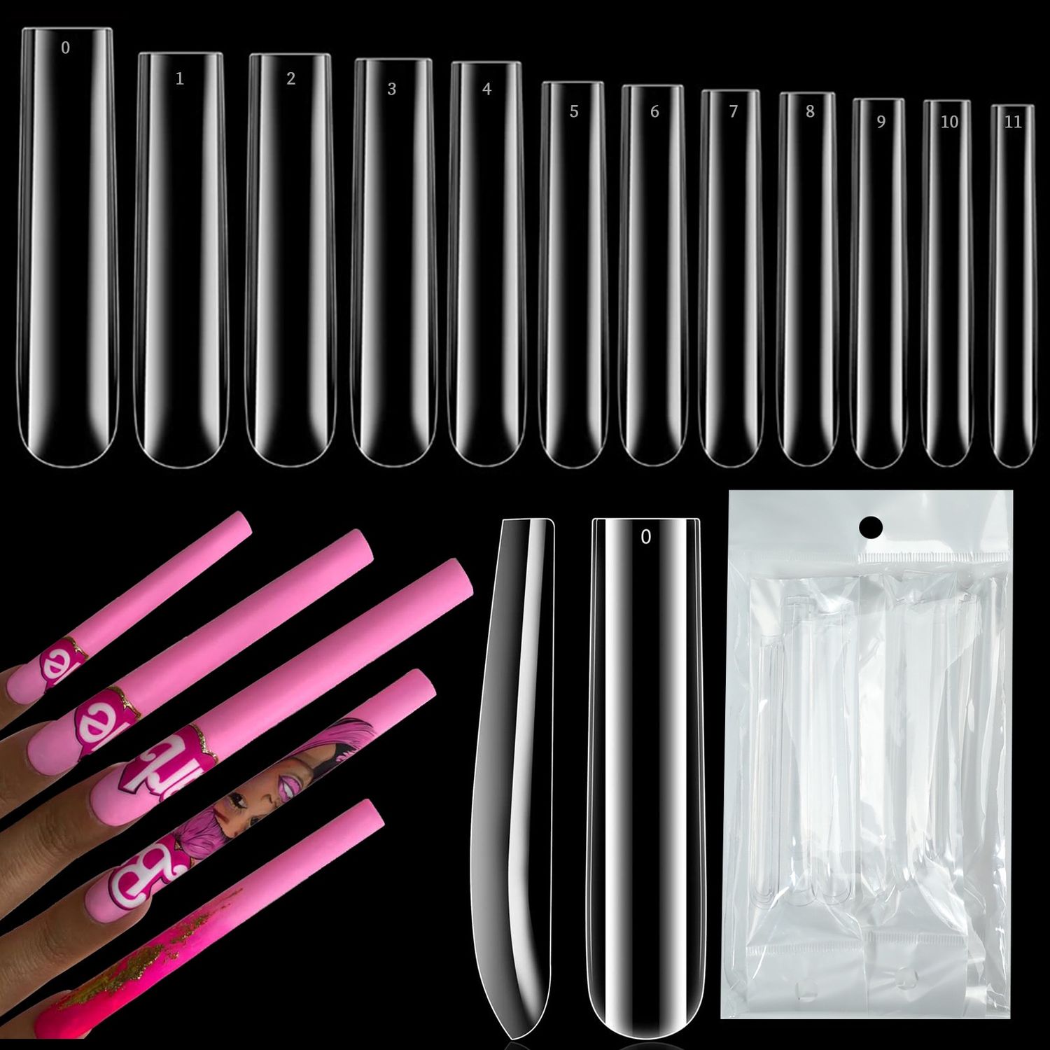 5XL Square Nail Tips (12pcs)