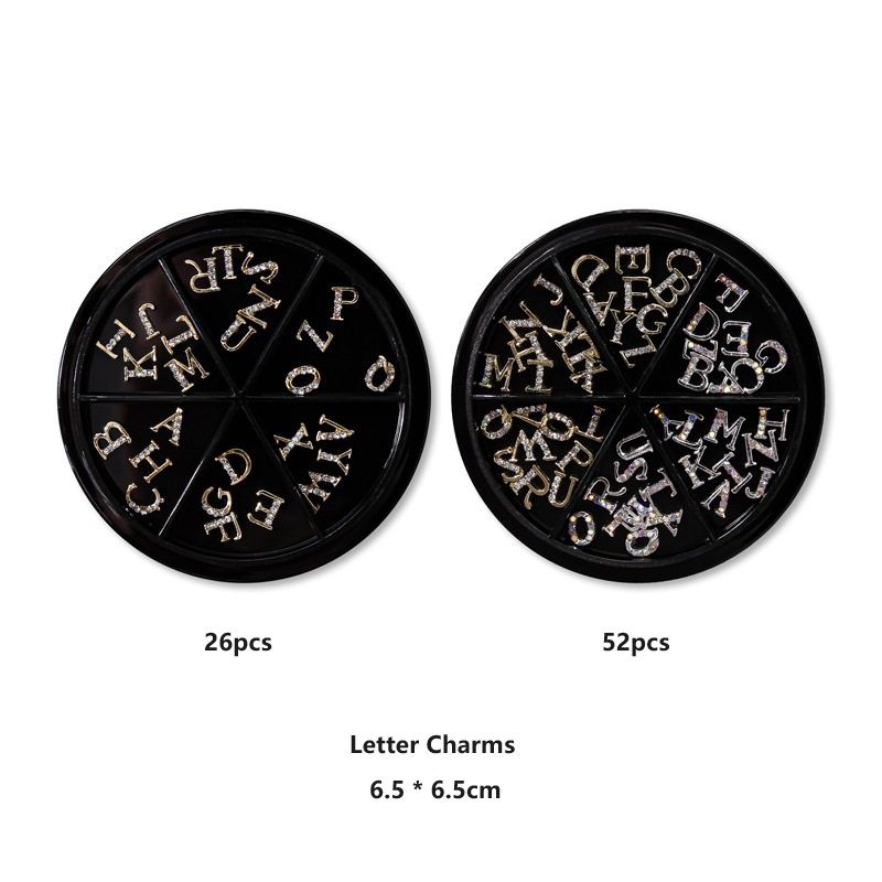 6 Grids Letter Charms (26pcs)