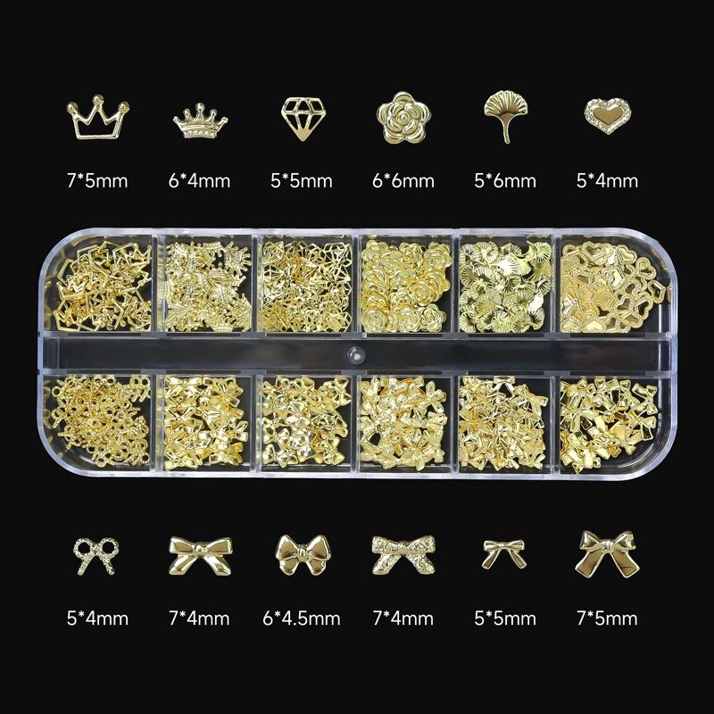 12 Grids Box Nail Accessories - B