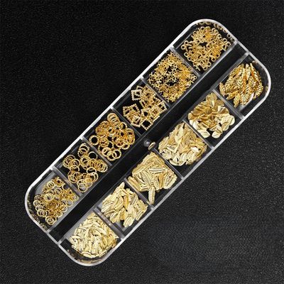 12 Grids Box Nail Accessories - E
