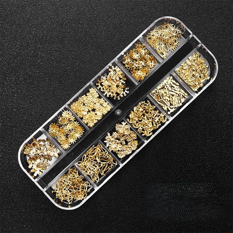 12 Grids Box Nail Accessories - C