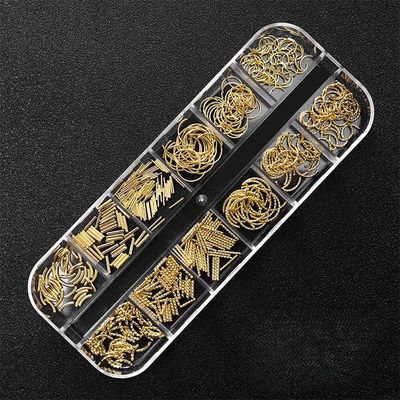 12 Grids Box Nail Accessories - J