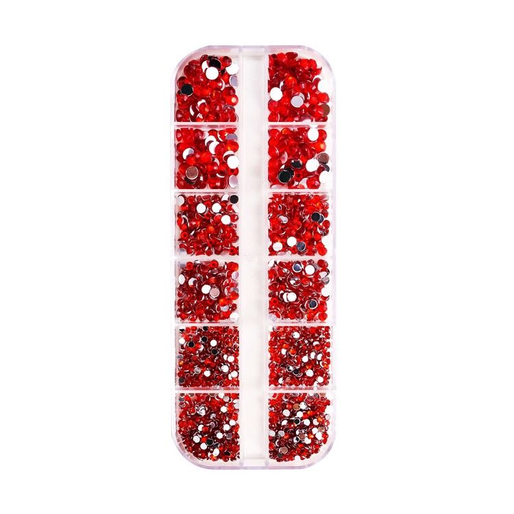 12 Grids Box Nail Rhinestone - A