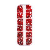 12 Grids Box Nail Rhinestone - A