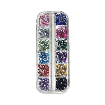 12 Grids Box Nail Rhinestone - E