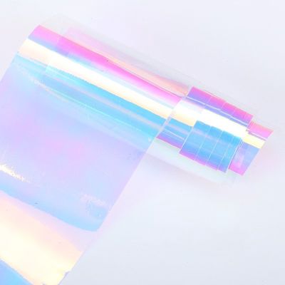 Clear Nail Foil Transfer Sticker - D