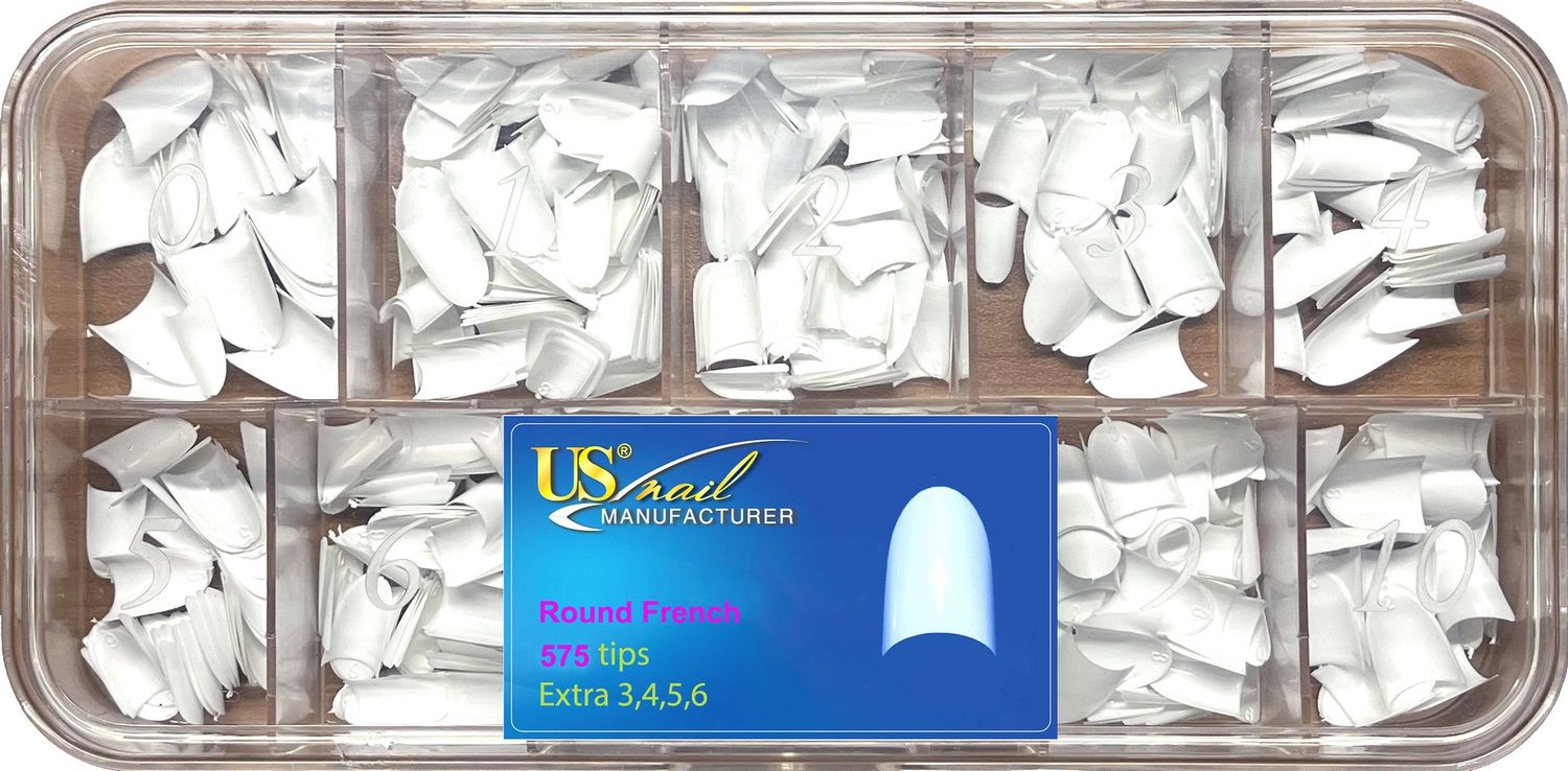 USN Round French Tip Box (575 Tips)