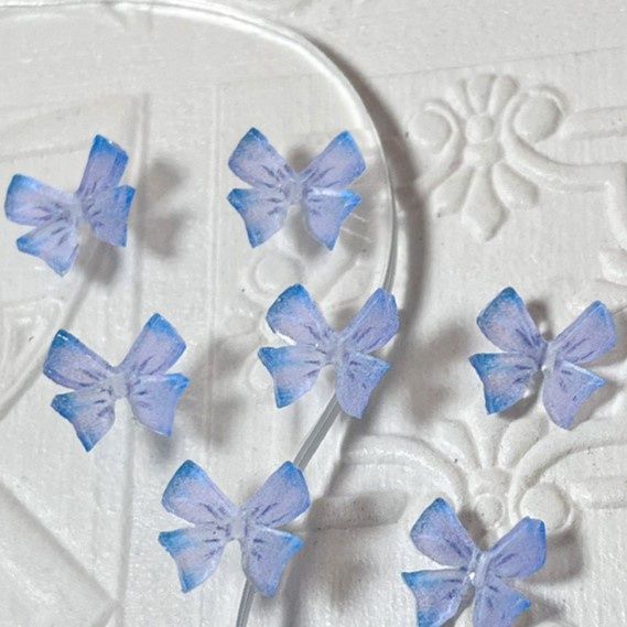 Ombre Bow Nail Charm (10pcs), color: Blue