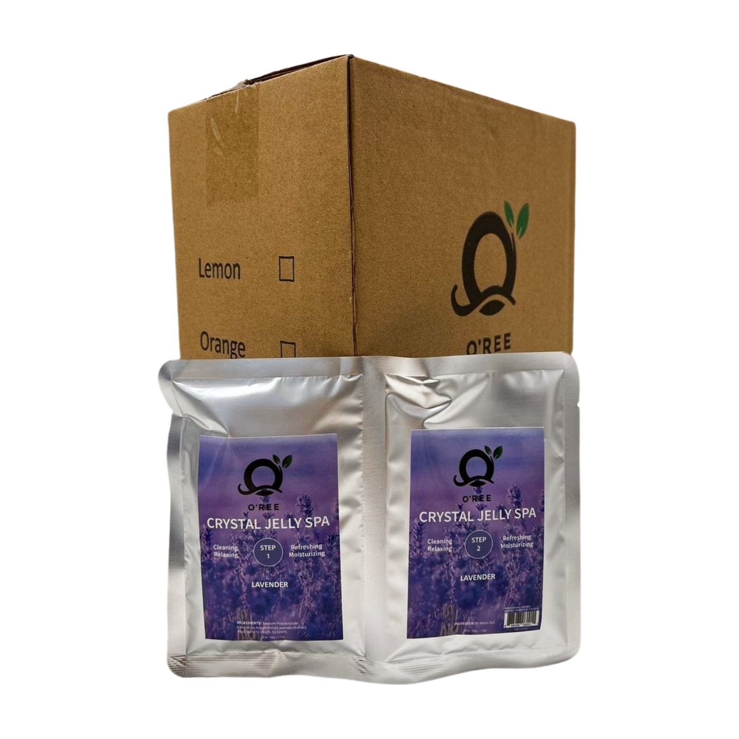 O&#39;REE Crystal Jelly Salt (120 sets/case), Fragrance: Lavender