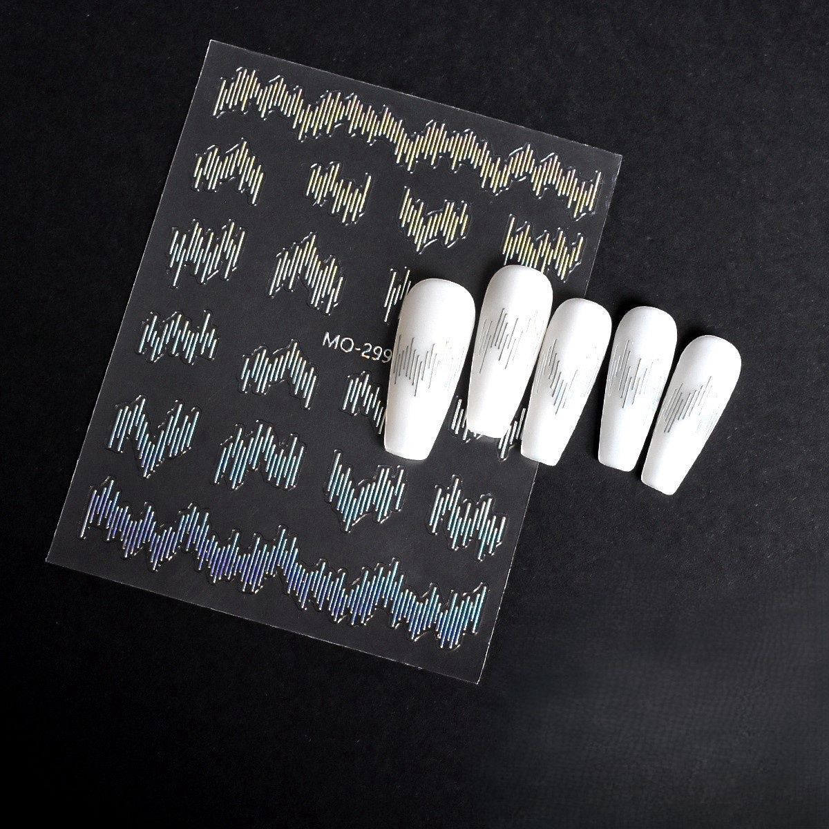 MOSR Nail Sticker - MO 299, Name: Golden Silver