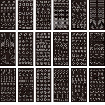 Hollow Nail Stickers- Mixed (5pcs/bag)