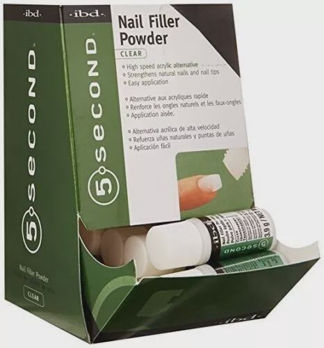 ibd 5 Second Nail Filler Powder Clear 4g (12pcs/Box)